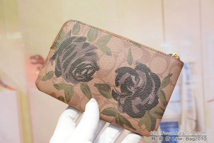 COACH蔻馳 原單 26291 新款花 女士手挽錢包  Chz1235